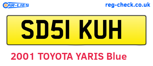 SD51KUH are the vehicle registration plates.