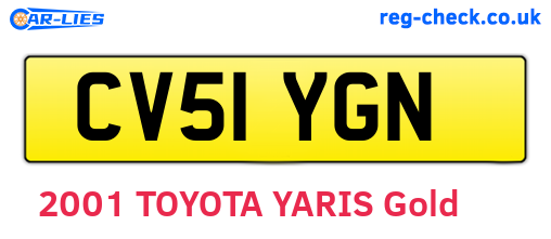 CV51YGN are the vehicle registration plates.