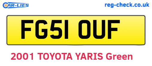 FG51OUF are the vehicle registration plates.