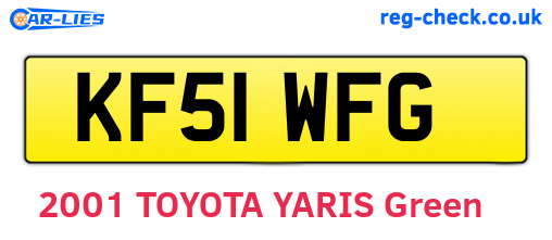 KF51WFG are the vehicle registration plates.