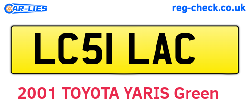 LC51LAC are the vehicle registration plates.