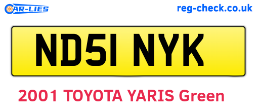 ND51NYK are the vehicle registration plates.
