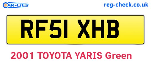 RF51XHB are the vehicle registration plates.
