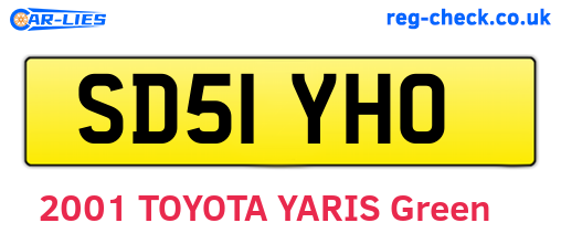 SD51YHO are the vehicle registration plates.