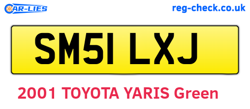 SM51LXJ are the vehicle registration plates.