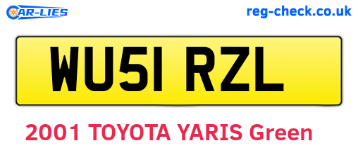 WU51RZL are the vehicle registration plates.