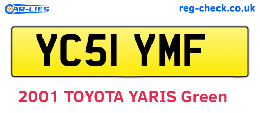 YC51YMF are the vehicle registration plates.