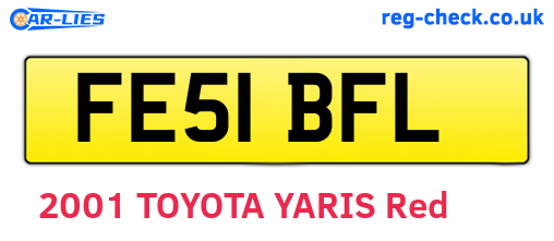 FE51BFL are the vehicle registration plates.