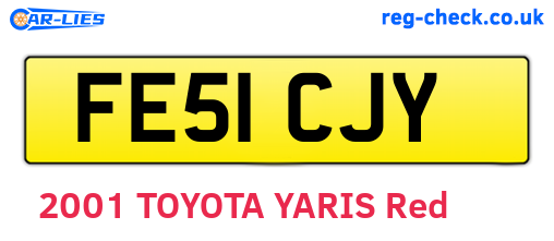 FE51CJY are the vehicle registration plates.