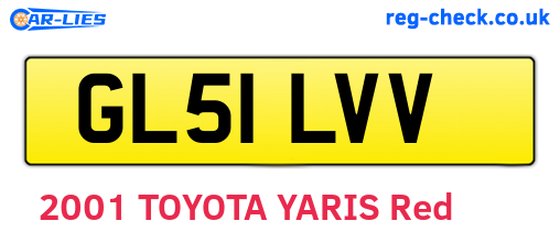 GL51LVV are the vehicle registration plates.