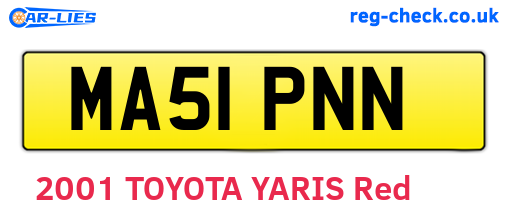 MA51PNN are the vehicle registration plates.