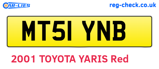MT51YNB are the vehicle registration plates.