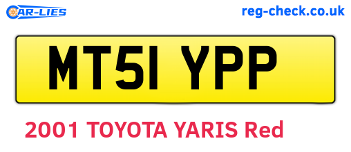 MT51YPP are the vehicle registration plates.