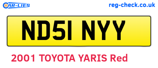 ND51NYY are the vehicle registration plates.