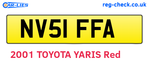 NV51FFA are the vehicle registration plates.