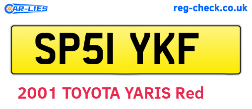 SP51YKF are the vehicle registration plates.