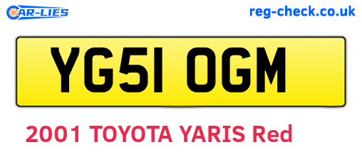 YG51OGM are the vehicle registration plates.