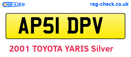 AP51DPV are the vehicle registration plates.
