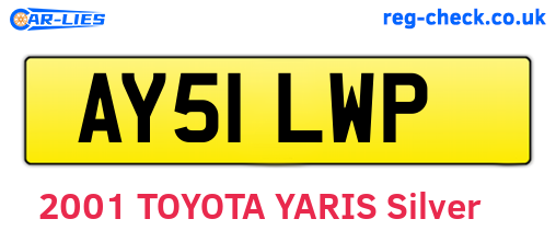 AY51LWP are the vehicle registration plates.