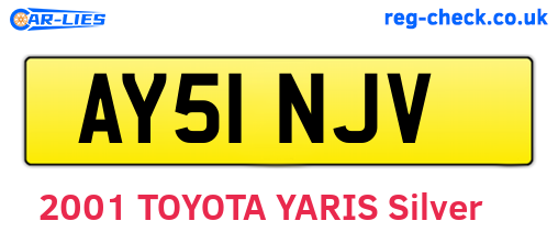 AY51NJV are the vehicle registration plates.