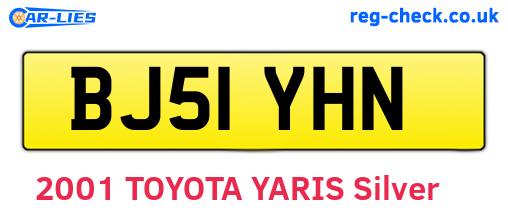 BJ51YHN are the vehicle registration plates.