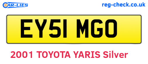 EY51MGO are the vehicle registration plates.