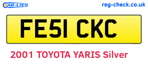 FE51CKC are the vehicle registration plates.