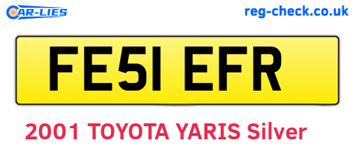 FE51EFR are the vehicle registration plates.