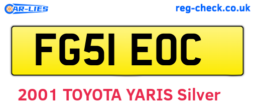 FG51EOC are the vehicle registration plates.