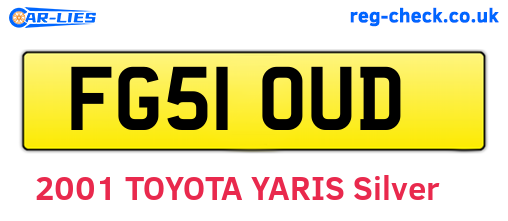 FG51OUD are the vehicle registration plates.