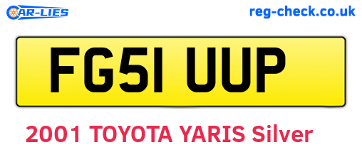 FG51UUP are the vehicle registration plates.