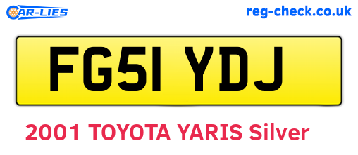 FG51YDJ are the vehicle registration plates.