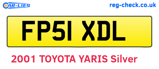 FP51XDL are the vehicle registration plates.