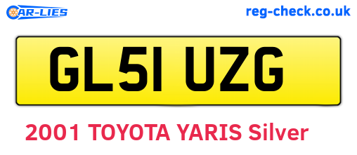 GL51UZG are the vehicle registration plates.