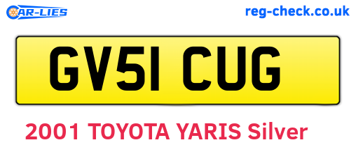GV51CUG are the vehicle registration plates.