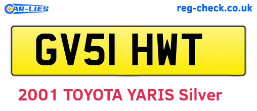 GV51HWT are the vehicle registration plates.