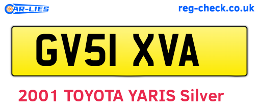 GV51XVA are the vehicle registration plates.