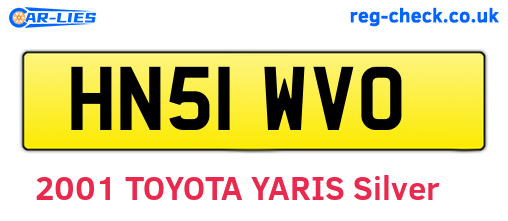 HN51WVO are the vehicle registration plates.