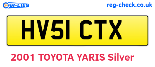 HV51CTX are the vehicle registration plates.