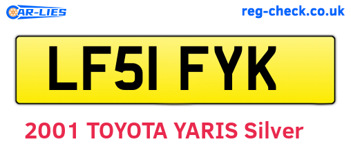 LF51FYK are the vehicle registration plates.
