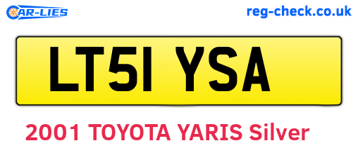 LT51YSA are the vehicle registration plates.