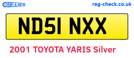 ND51NXX are the vehicle registration plates.