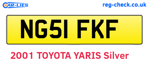 NG51FKF are the vehicle registration plates.