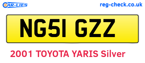 NG51GZZ are the vehicle registration plates.