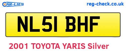 NL51BHF are the vehicle registration plates.