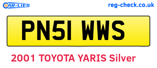 PN51WWS are the vehicle registration plates.