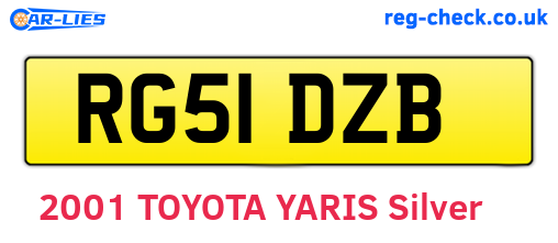 RG51DZB are the vehicle registration plates.