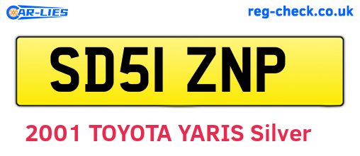 SD51ZNP are the vehicle registration plates.