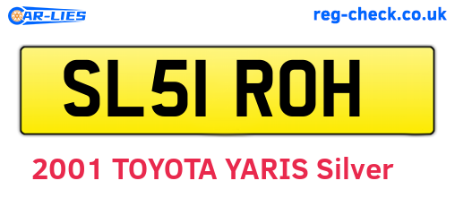 SL51ROH are the vehicle registration plates.