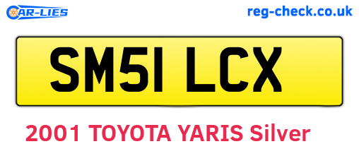 SM51LCX are the vehicle registration plates.